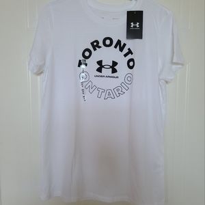 Under Armour Short Sleeve T-shirt, White, Medium